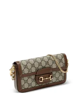 Gucci: Светлая сумка  Horsebit 1955