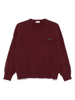 Brunello Cucinelli: Бордовый свитер  Monili