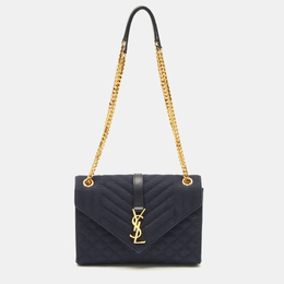 Saint Laurent Paris: Синяя сумка  Envelope