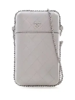 CHANEL Pre-Owned: Серая сумка через плечо 