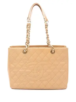 CHANEL Pre-Owned: Коричневая сумка-шоппер 