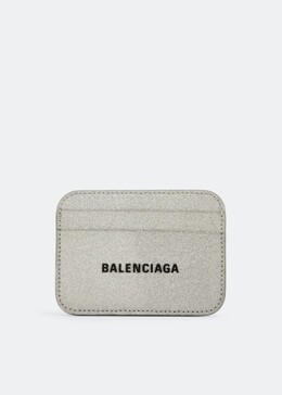 Balenciaga: Серебристый картхолдер  Cash