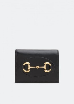 Gucci: Чёрный кошелёк  Horsebit 1955