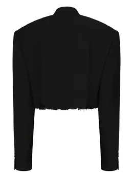 Balenciaga: Чёрный жакет 