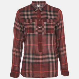 Burberry: Бордовая рубашка 