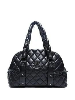 CHANEL Pre-Owned: Чёрная сумка-шоппер 