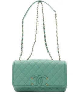 CHANEL Pre-Owned: Зелёная сумка 