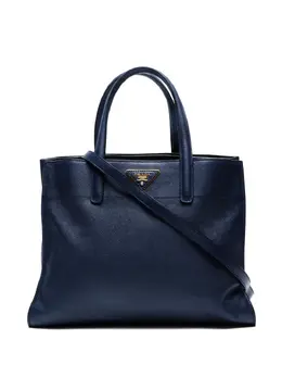 Prada Pre-Owned: Синяя сумка-шоппер 