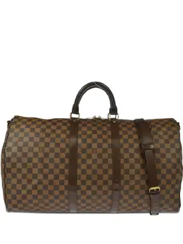 Louis Vuitton Pre-Owned: Тёмная спортивная сумка 