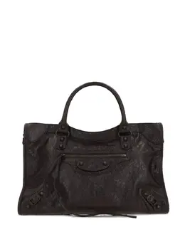 Balenciaga: Коричневая сумка-шоппер 
