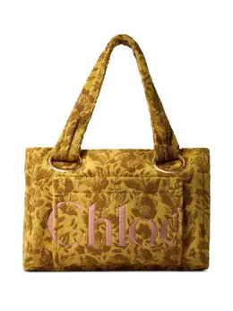 Chloé: Светлая сумка-шоппер 