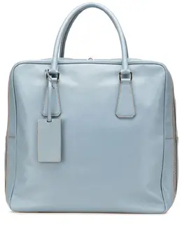 Prada Pre-Owned: Голубая дорожная сумка 