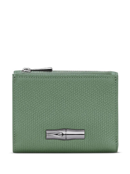 Longchamp: Зелёный кошелёк  Roseau
