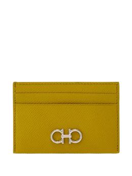 Ferragamo: Зелёный картхолдер  Gancini