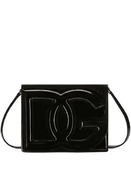 Dolce & Gabbana: Чёрная сумка через плечо  DG