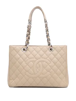 CHANEL Pre-Owned: Коричневая сумка-шоппер 