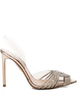 Aquazzura: Серебристые туфли 