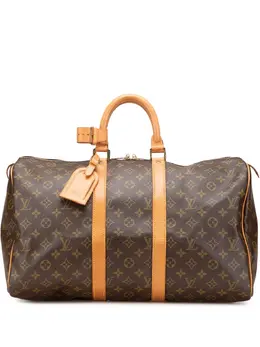 Louis Vuitton Pre-Owned: Коричневая дорожная сумка 