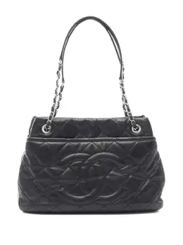 CHANEL Pre-Owned: Чёрная сумка-шоппер 