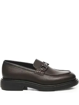 Ferragamo: Тёмные туфли  Gancini