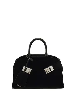 Ferragamo: Чёрная сумка-шоппер 