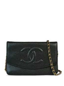 CHANEL Pre-Owned: Чёрный кошелёк 