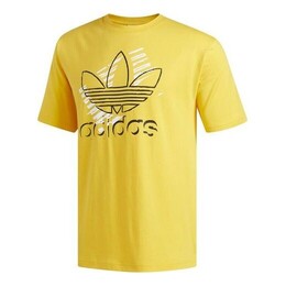 Adidas: Жёлтая футболка  Originals Trefoil