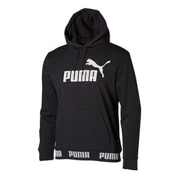 PUMA: Чёрная толстовка  Amplified