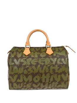 Louis Vuitton Pre-Owned: Зелёная сумка 