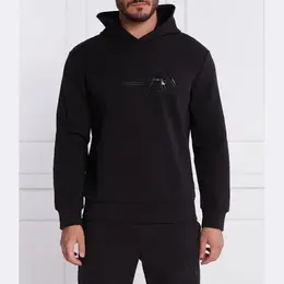 Armani Exchange: Чёрная толстовка 