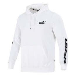 PUMA: Белая толстовка  Essentials