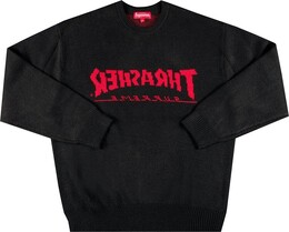 Supreme: Чёрный свитер  Thrasher