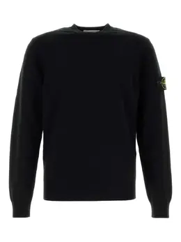 Stone Island: Чёрный свитер  Compass