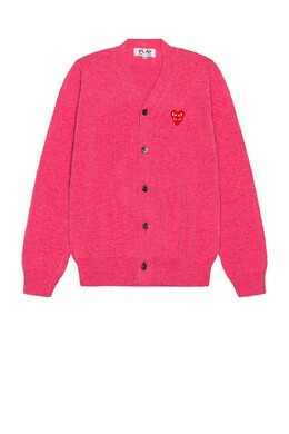 Comme des Garçons: Розовый кардиган 
