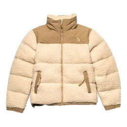 The North Face: Бежевая куртка  Nuptse