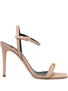 Elisabetta Franchi: Бежевые сандалии 