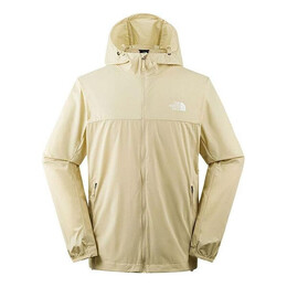 The North Face: Бежевая куртка  Wind