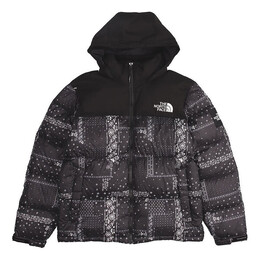 The North Face: Чёрная куртка  Nuptse