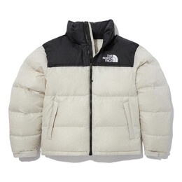 The North Face: Бежевая куртка  Nuptse