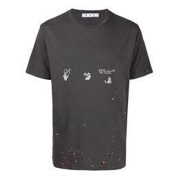 Off-White: Винтажная футболка  Splatter