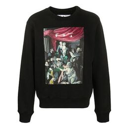 Off-White: Чёрная толстовка  Caravaggio Painting