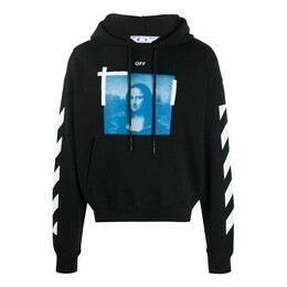 Off-White: Голубая толстовка  Monalisa Over