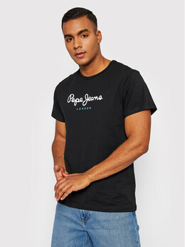 Pepe Jeans: Чёрная футболка 