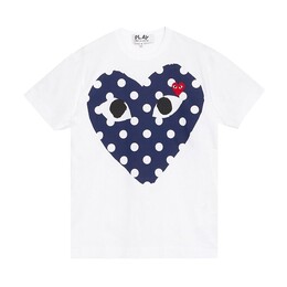 Comme Des Garçons Play: Футболка  Heart в горошек
