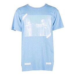 Off-White: Голубая футболка  Virgil