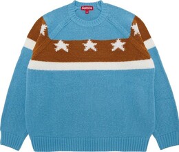Supreme: Голубой свитер  Stars