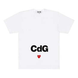 Comme Des Garçons Play: Белая футболка 