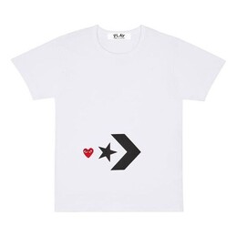 Comme Des Garçons Play: Белая футболка 