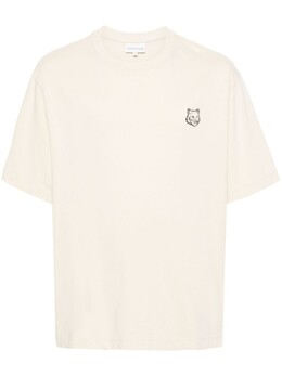 Maison Kitsuné: Бежевая футболка 