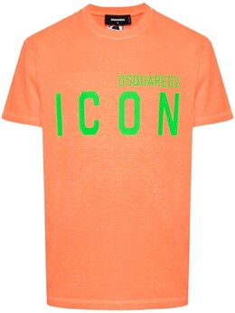 Dsquared2: Оранжевая футболка  Icon